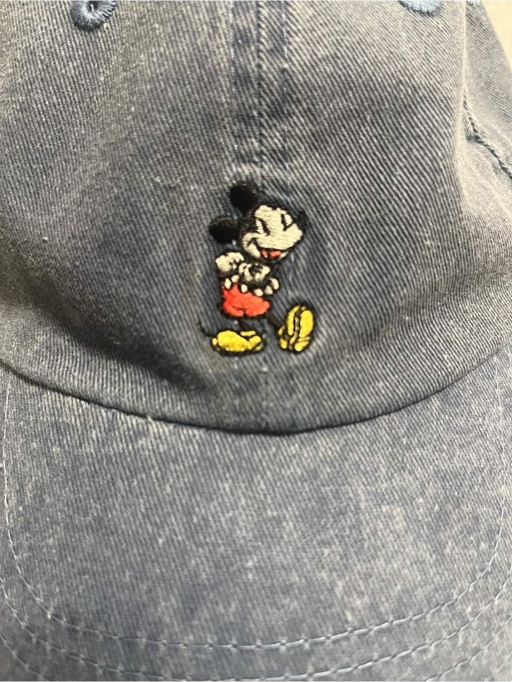Disney Parks Mickey Mouse Denim Baseball Cap Hat